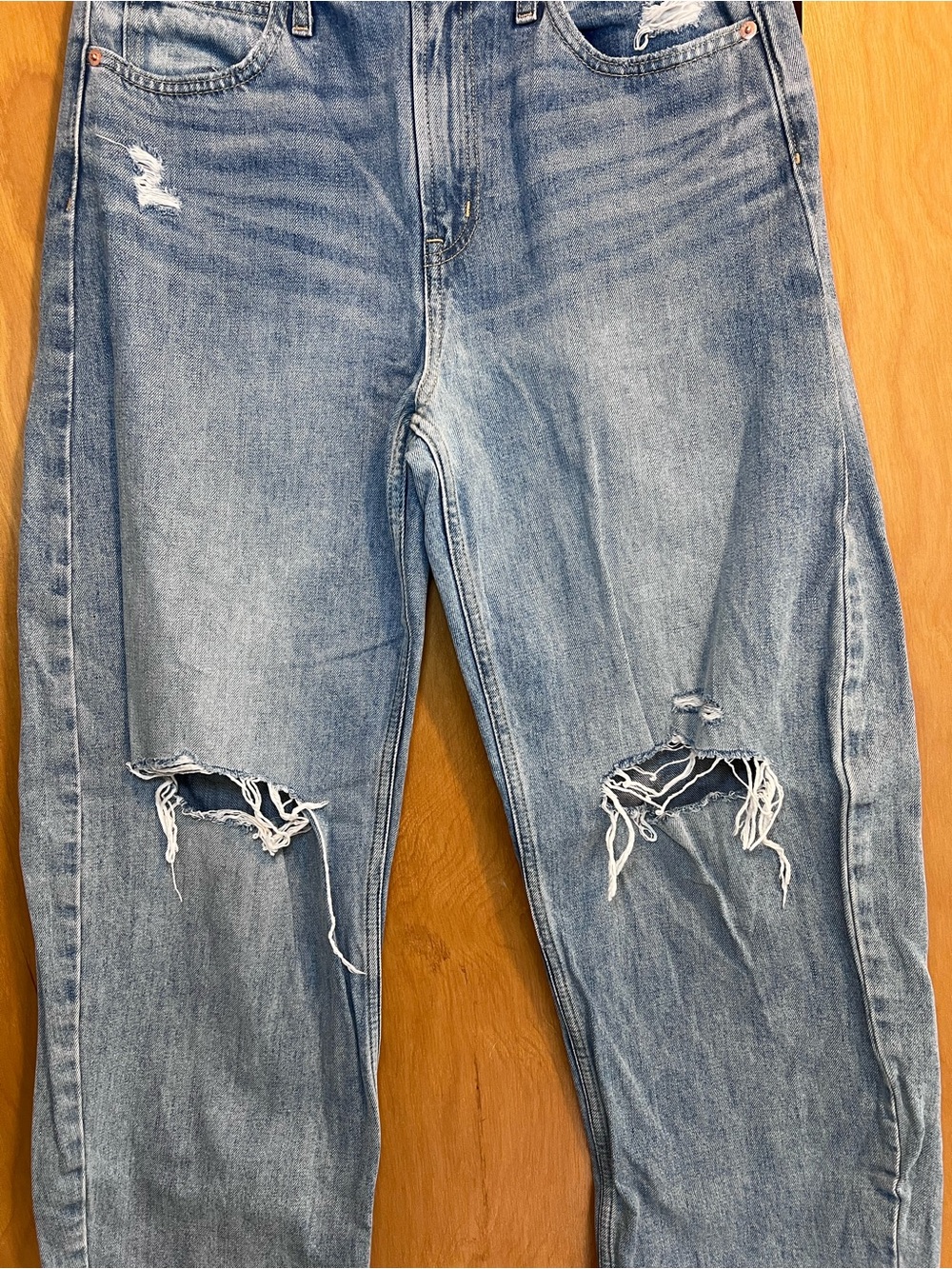 Women’s Gap Distressed Wide-Leg Barrel Jeans Size 29 - Picture 6 of 13